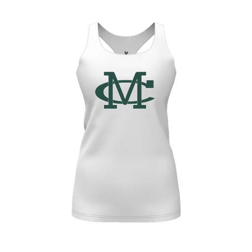 [CUS-DFW-RCBK-PER-WHT-FYS-LOGO2] Racerback Tank Top (Female Youth S, White, Logo 2)