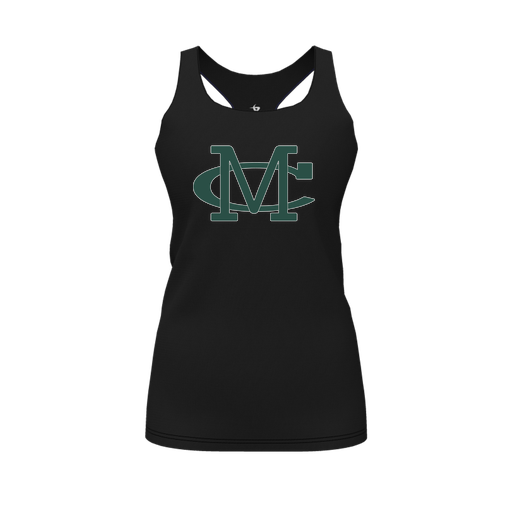 [CUS-DFW-RCBK-PER-BLK-FYS-LOGO2] Racerback Tank Top (Female Youth S, Black, Logo 2)