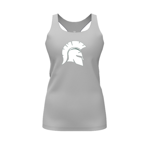 [FT0TRBGY-FYS-LOGO1] Decker Racerback Tank Top (Female Youth S, Gray, Logo 1)