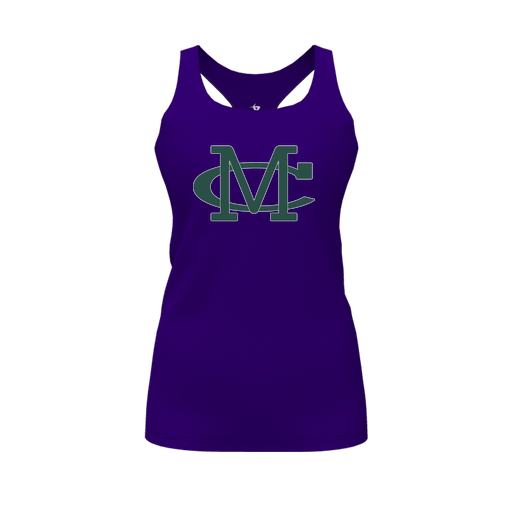 [FT0TRBPP-FYS-LOGO2] Decker Racerback Tank Top (Female Youth S, Purple, Logo 2)