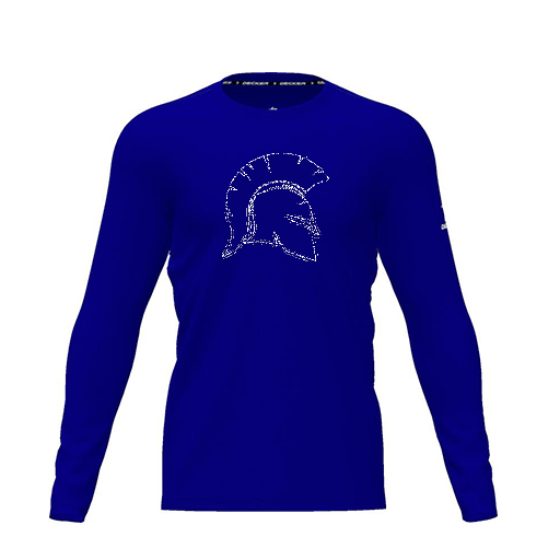 [CUS-DRIF-TEES-PER-CNK-LSL-RYL-YXS-LOGO1] Dri Fit Performance T-Shirt (Youth XS, Royal, Logo 1, Long Sleeve)