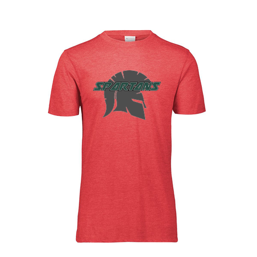 [FTSCUBRD-YS-LOGO3] Decker Youth Tri-Blend T-Shirt - Short Sleeve (Youth S, Red, Logo 3)