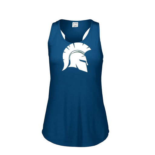 [3078.U22.S-LOGO1] Ladies Tri Blend Tank Top (Female Adult S, Navy, Logo 1)