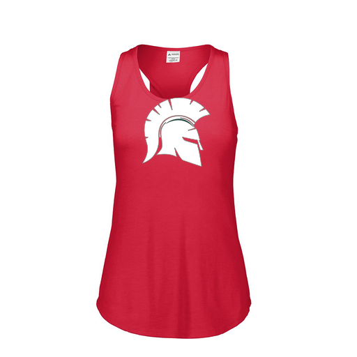 [3078.V96.S-LOGO1] Ladies Tri Blend Tank Top (Female Adult S, Red, Logo 1)