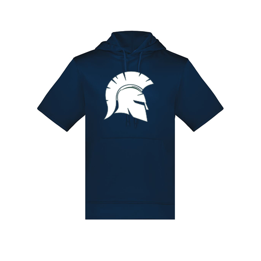 [6871.065.S-LOGO1] Men's Dri Fit Short Sleeve Hoodie (Adult S, Navy, Logo 1)