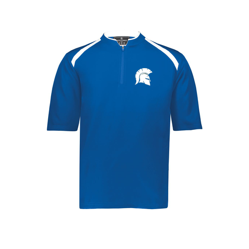 [229581-AS-RYL-LOGO1] Men's Dugout Short Sleeve Pullover (Adult S, Royal, Logo 1)