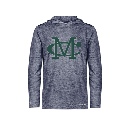 [FOLHCGNV-AS-LOGO2] Decker Men's Charge Hoodie (Adult S, Navy, Logo 2)