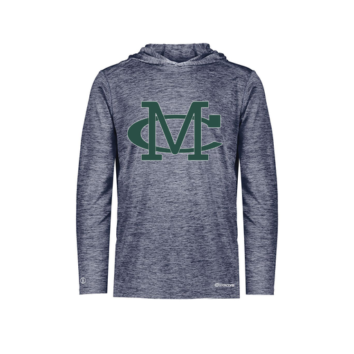 [FOLHCGNV-YS-LOGO2] Decker Youth Charge Hoodie (Youth S, Navy, Logo 2)