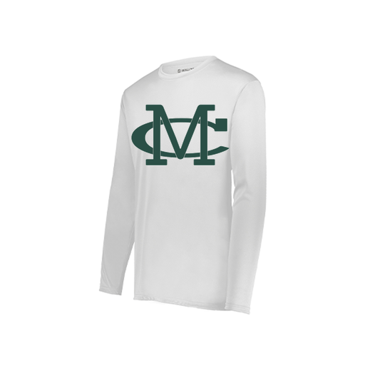 [222822.005.XS-LOGO2] Men's LS Smooth Sport Shirt (Adult XS, White, Logo 2)