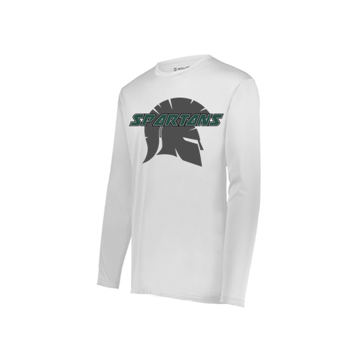 [222822.005.XS-LOGO3] Men's LS Smooth Sport Shirt (Adult XS, White, Logo 3)