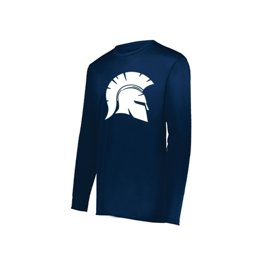[222822.065.XS-LOGO1] Men's LS Smooth Sport Shirt (Adult XS, Navy, Logo 1)