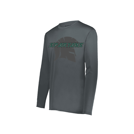 [222822.059.XS-LOGO3] Men's LS Smooth Sport Shirt (Adult XS, Gray, Logo 3)