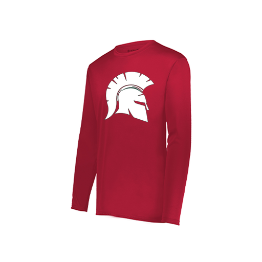[222822.083.XS-LOGO1] Men's LS Smooth Sport Shirt (Adult XS, Red, Logo 1)