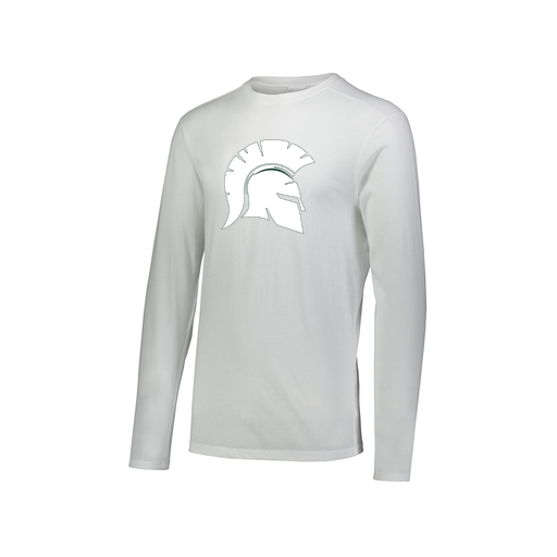 [FTLCUBWH-AXS-LOGO1] Decker Men's Tri-Blend T-Shirt - Long Sleeve (Adult XS, White, Logo 1)
