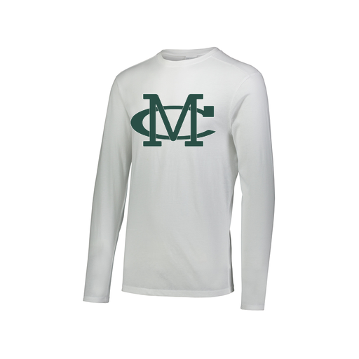 [3075.005.XS-LOGO2] Men's LS Ultra-blend T-Shirt (Adult XS, White, Logo 2)