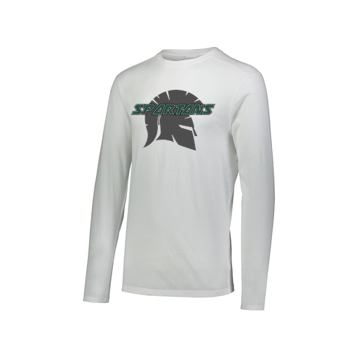 [FTLCUBWH-AXS-LOGO3] Decker Men's Tri-Blend T-Shirt - Long Sleeve (Adult XS, White, Logo 3)