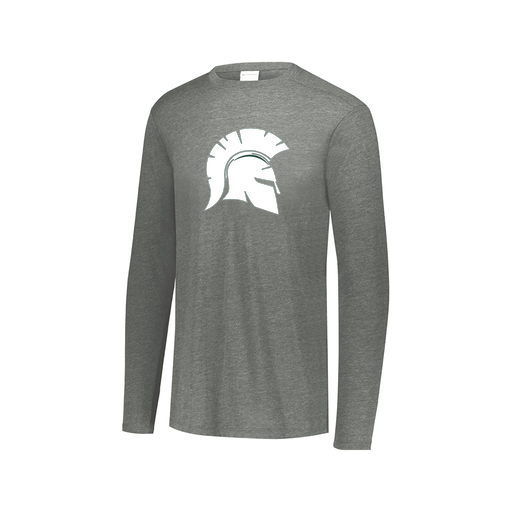 [FTLCUBGY-AXS-LOGO1] Decker Men's Tri-Blend T-Shirt - Long Sleeve (Adult XS, Gray, Logo 1)