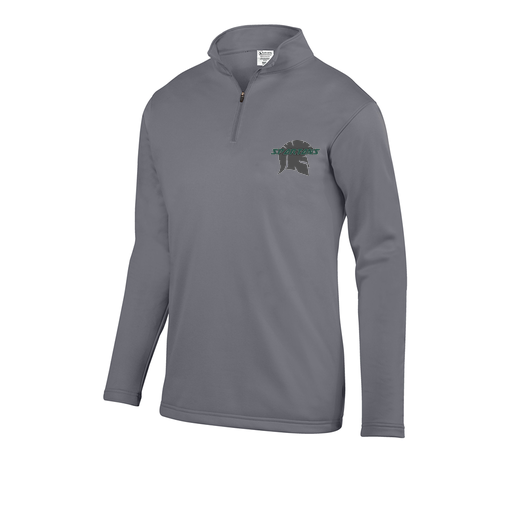 [FOLQFFGY-AS-LOGO3] Decker Men's FlexFleece 1/4 Zip (Adult S, Gray, Logo 3)