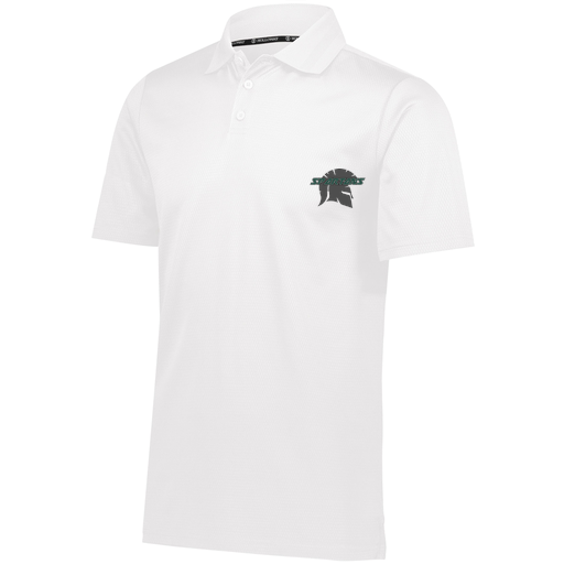 [222568.005.S-LOGO3] Men's Prism Polo (Adult S, White, Logo 3)