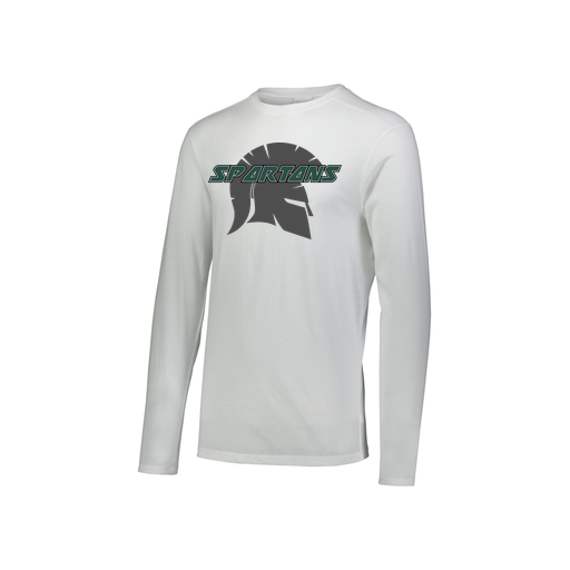 [FTLCUBWH-YS-LOGO3] Decker Youth Tri-Blend T-Shirt - Long Sleeve (Youth S, White, Logo 3)