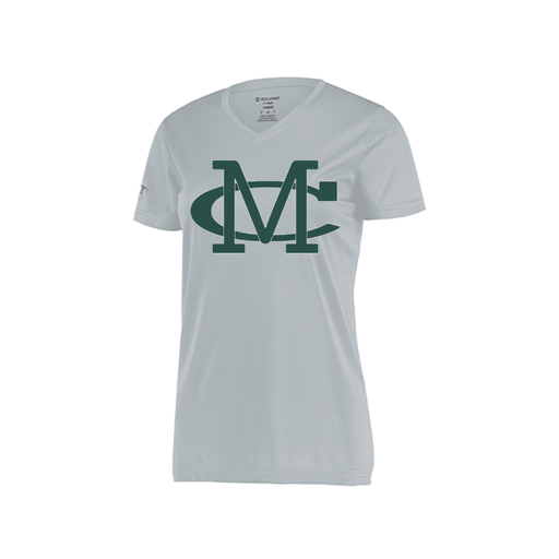 [222820.099.S-LOGO2] Ladies Movement Dri Fit Shirt (Female Adult S, Silver, Logo 2)