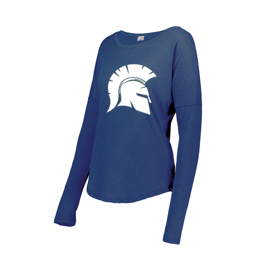 [FTLCUBRY-FAXS-LOGO1] Decker Women's Tri-Blend T-Shirt - Long Sleeve (Female Adult XS, Royal, Logo 1)